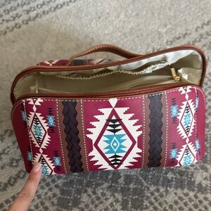 Tribal Patterned Red and Brown Women's Bag